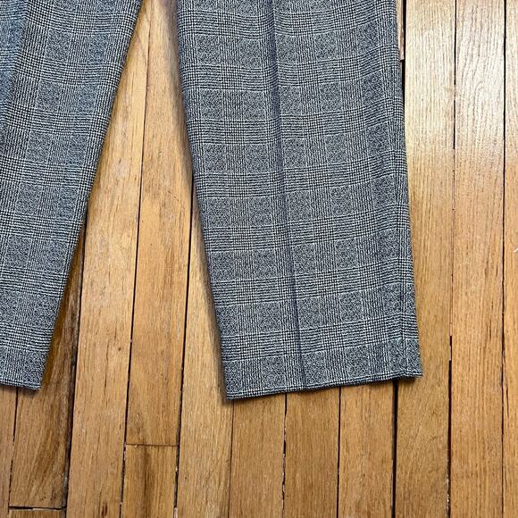 80s Biagio Glen Plaid Wool Pants Wide Leg Front‎ Pleat High Rise Women's Size 12 - Picture 6 of 10